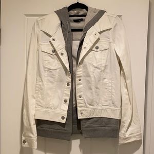 Layered denim jacket